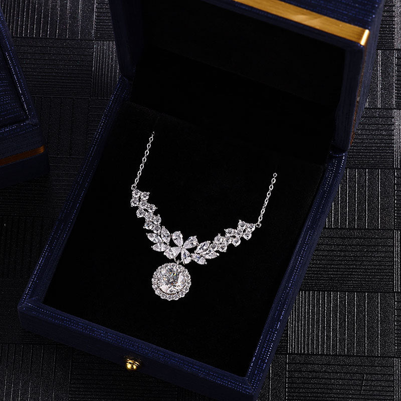 BloomLight Moissanite Cluster Necklace