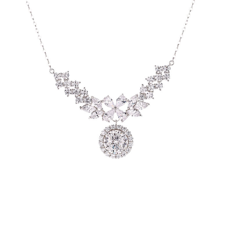 BloomLight Moissanite Cluster Necklace