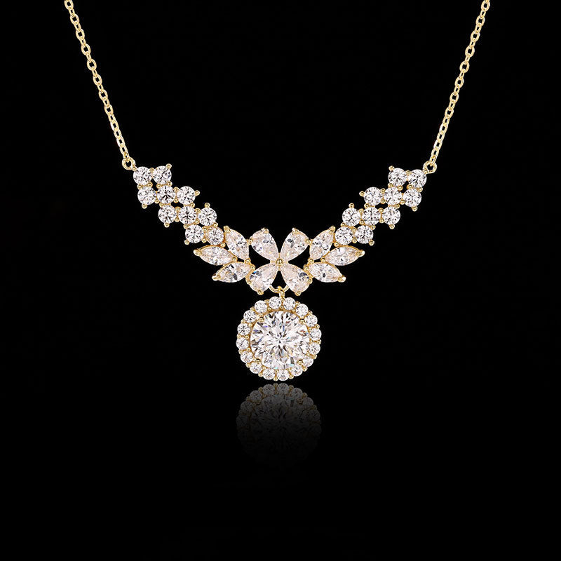 BloomLight Moissanite Cluster Necklace