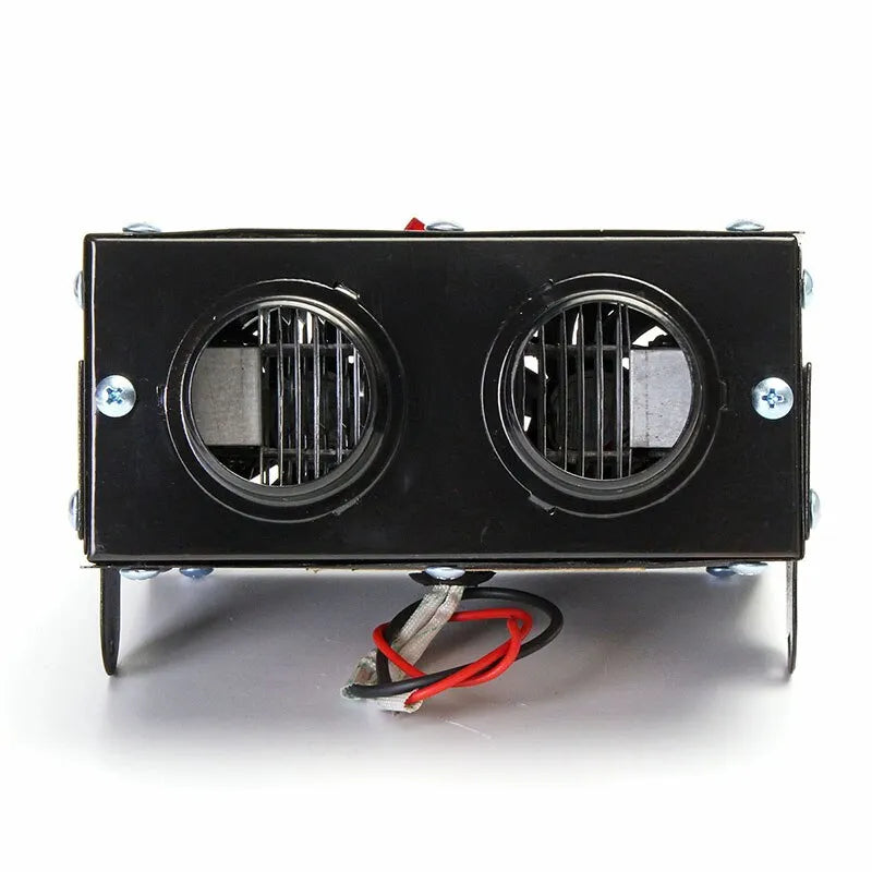 Heavy-Duty Metal 12V Car Heater & Defroster - Industrial Furnace with Extension Hoses (2-Hole or 4-Hole Edition)