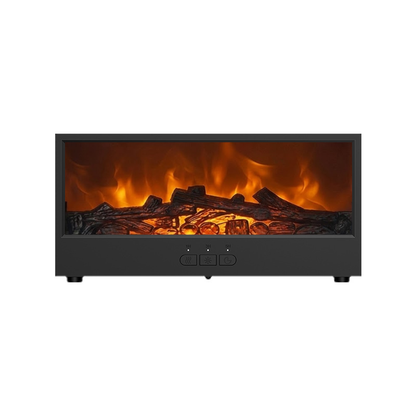 Electric Fireplace Flame Diffuser & Humidifier - Realistic Mist Fire with Remote Control & 7-Color Atmosphere Light (Aromatherapy Ready)
