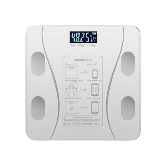 Smart Bluetooth Body Fat Scale - Digital Weight & BMI Analyzer with App Sync (Tracks 12 Health Metrics)