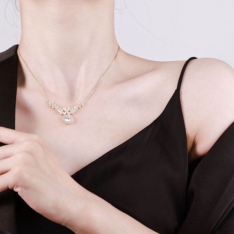 BloomLight Moissanite Cluster Necklace