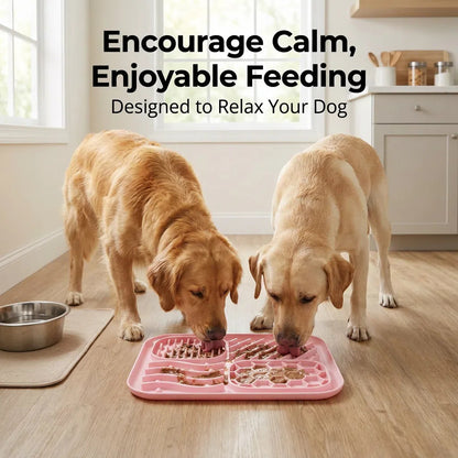 4-Zone Calming Lick Mat for Dogs & Cats – Anxiety Relief Slow Feeder Pad (Food-Grade Silicone)