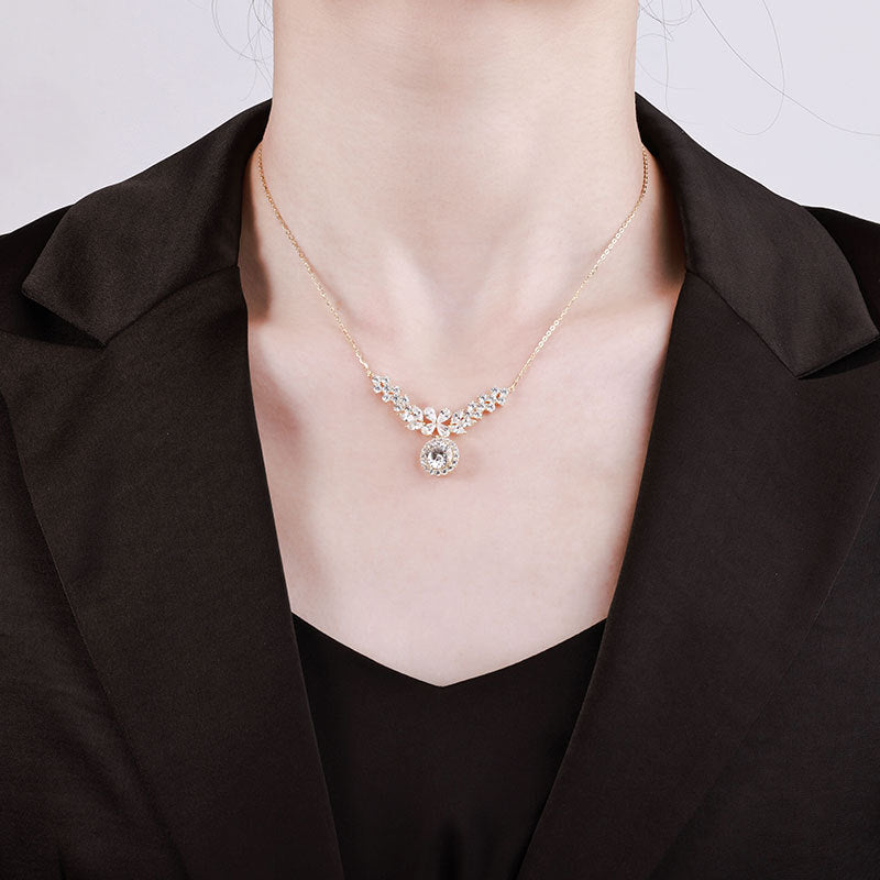 BloomLight Moissanite Cluster Necklace