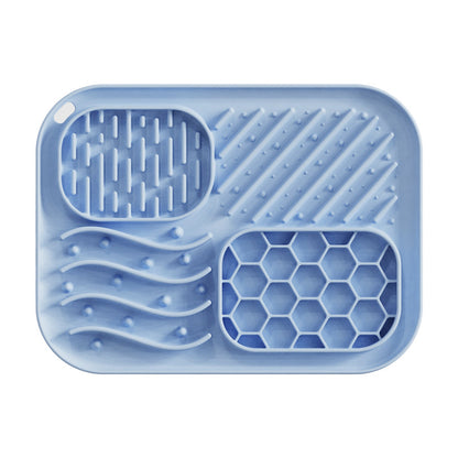4-Zone Calming Lick Mat for Dogs & Cats – Anxiety Relief Slow Feeder Pad (Food-Grade Silicone)
