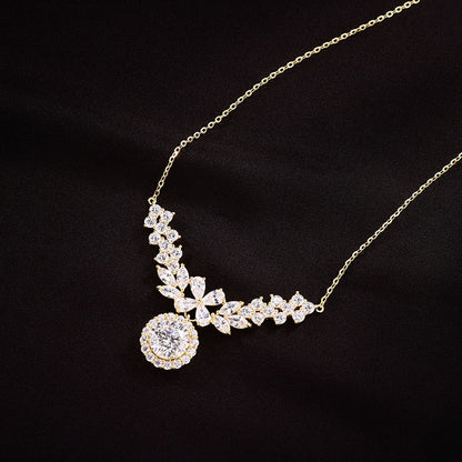 BloomLight Moissanite Cluster Necklace
