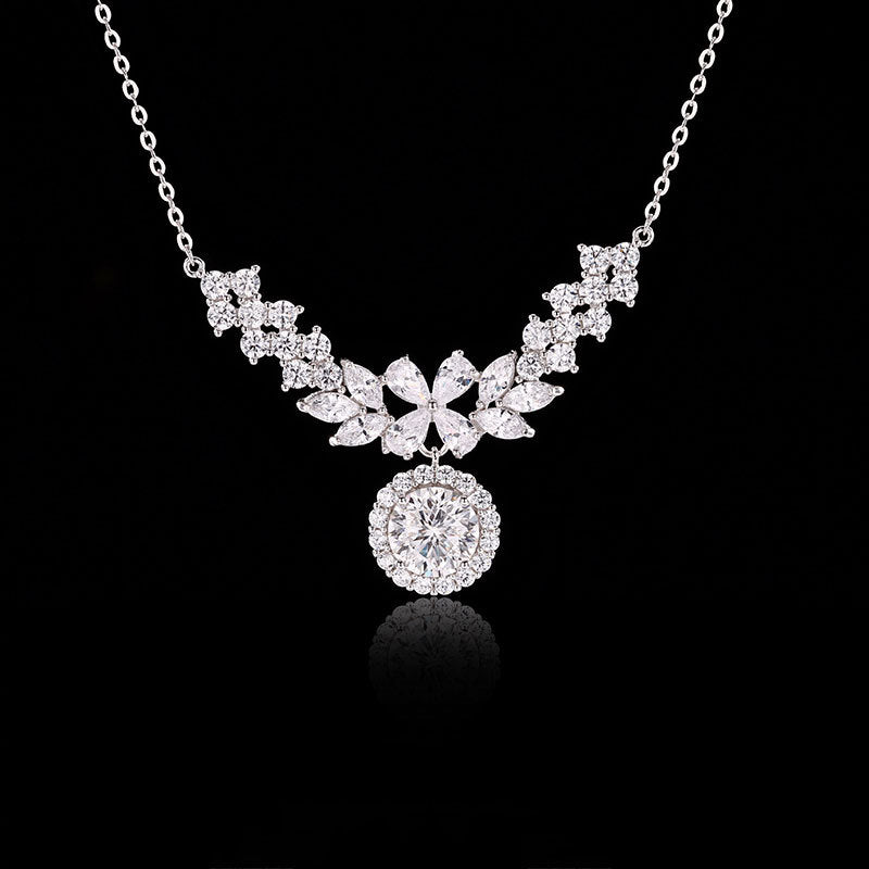 BloomLight Moissanite Cluster Necklace