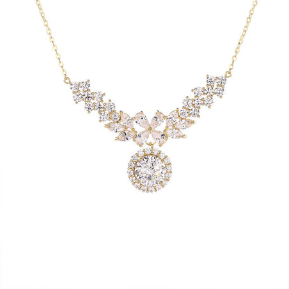 BloomLight Moissanite Cluster Necklace