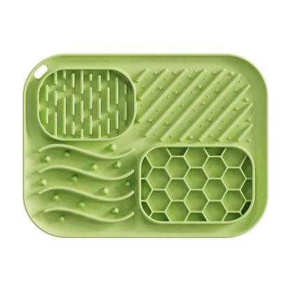 4-Zone Calming Lick Mat for Dogs & Cats – Anxiety Relief Slow Feeder Pad (Food-Grade Silicone)