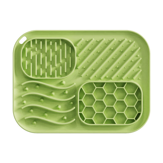 4-Zone Calming Lick Mat for Dogs & Cats – Anxiety Relief Slow Feeder Pad (Food-Grade Silicone)