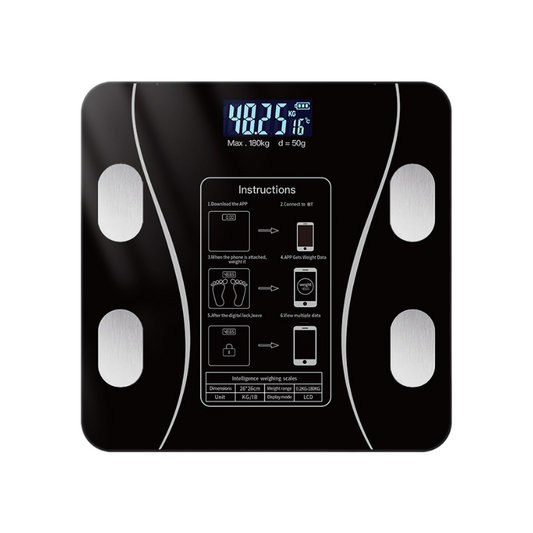 Smart Bluetooth Body Fat Scale - Digital Weight & BMI Analyzer with App Sync (Tracks 12 Health Metrics)