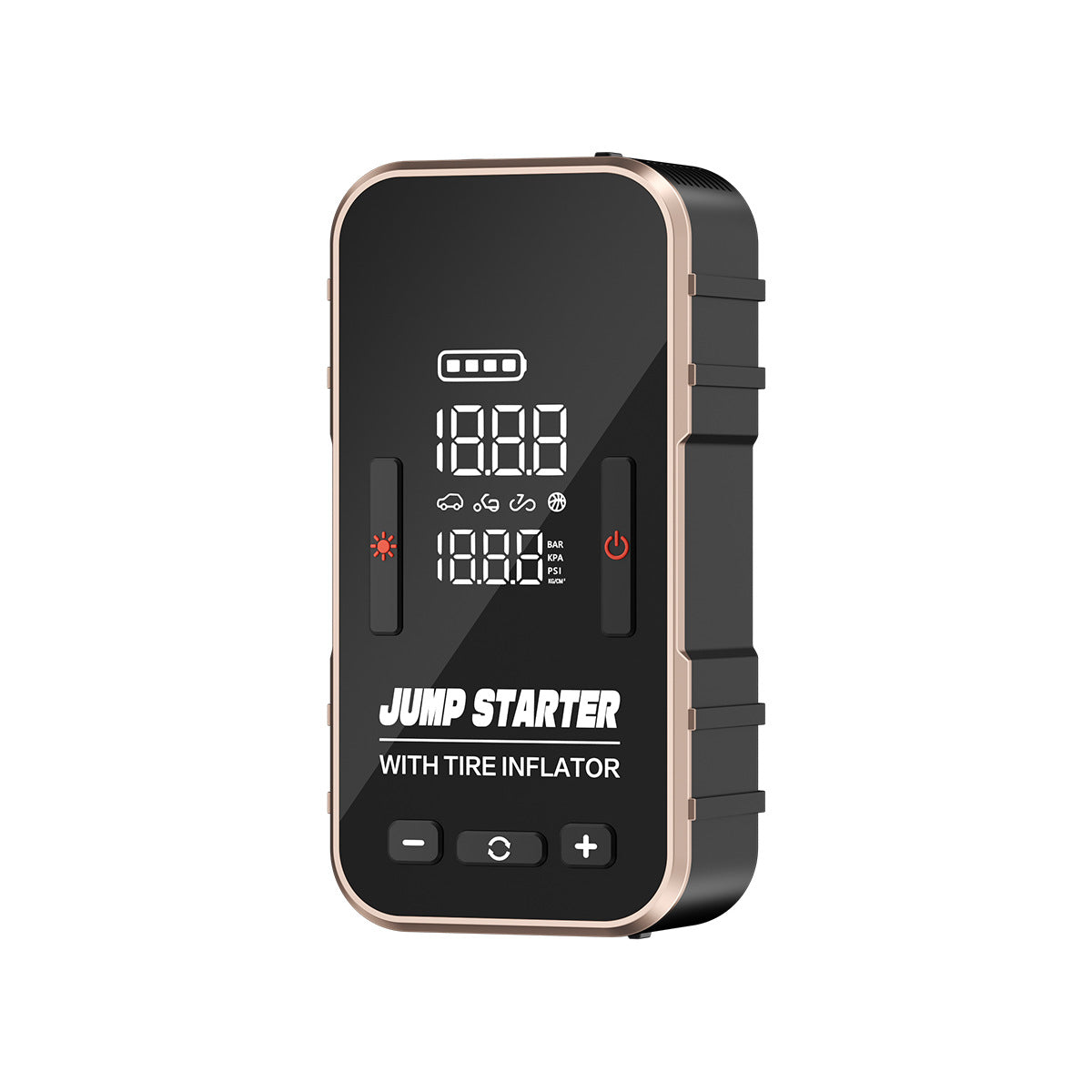 4-in-1 Car Jump Starter & Air Compressor - 8000mAh Portable Battery Booster - 150PSI Digital Tire Inflator (Gas & Diesel)