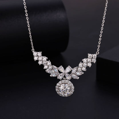 BloomLight Moissanite Cluster Necklace