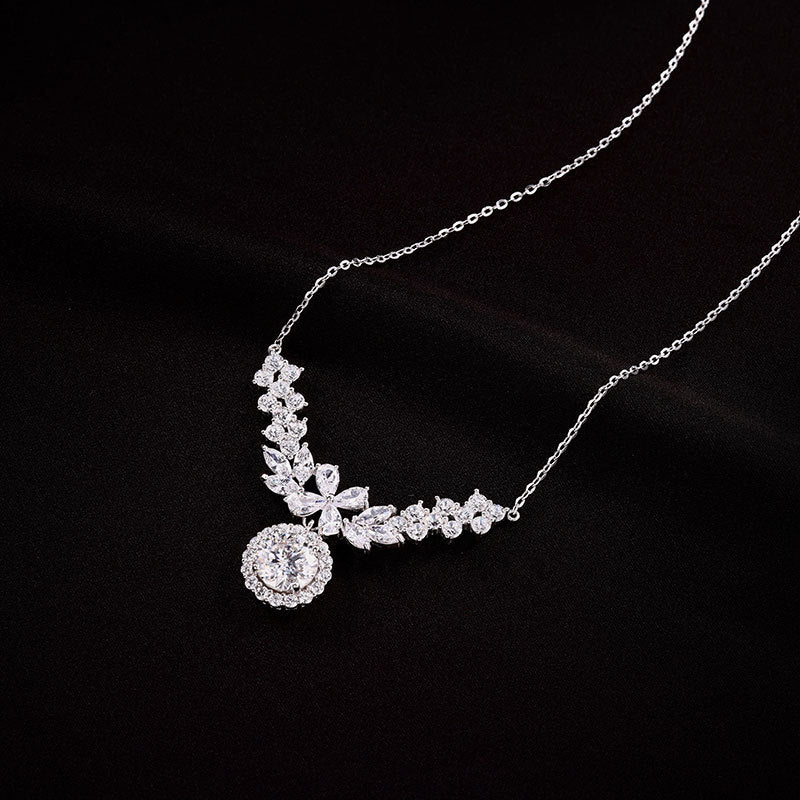 BloomLight Moissanite Cluster Necklace