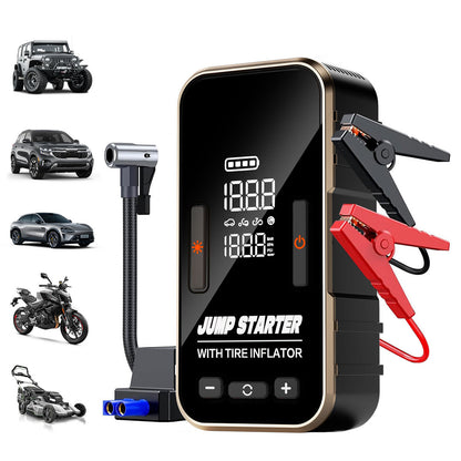 4-in-1 Car Jump Starter & Air Compressor - 8000mAh Portable Battery Booster - 150PSI Digital Tire Inflator (Gas & Diesel)