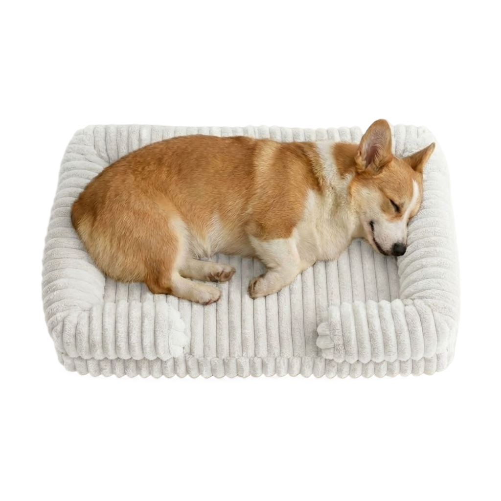 Ultra-Soft Calming Pet Sofa Bed – Warm Winter Plush with Removable Washable Cover (Orthopedic Bolster Support)