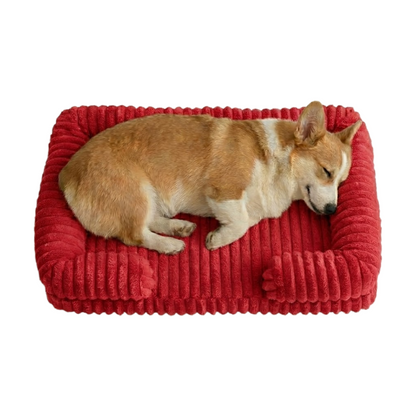 Ultra-Soft Calming Pet Sofa Bed – Warm Winter Plush with Removable Washable Cover (Orthopedic Bolster Support)