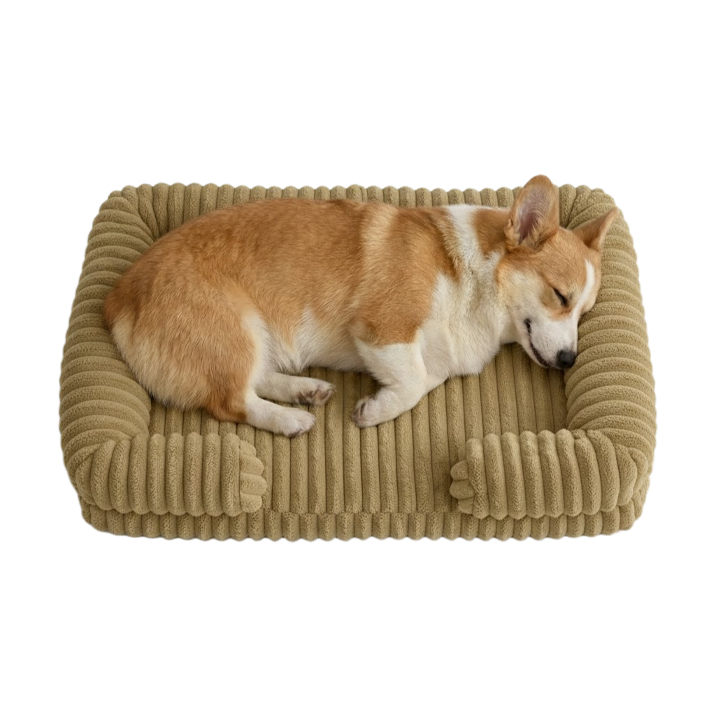 Ultra-Soft Calming Pet Sofa Bed – Warm Winter Plush with Removable Washable Cover (Orthopedic Bolster Support)
