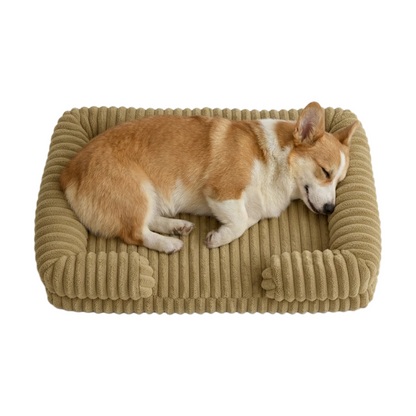 Ultra-Soft Calming Pet Sofa Bed – Warm Winter Plush with Removable Washable Cover (Orthopedic Bolster Support)