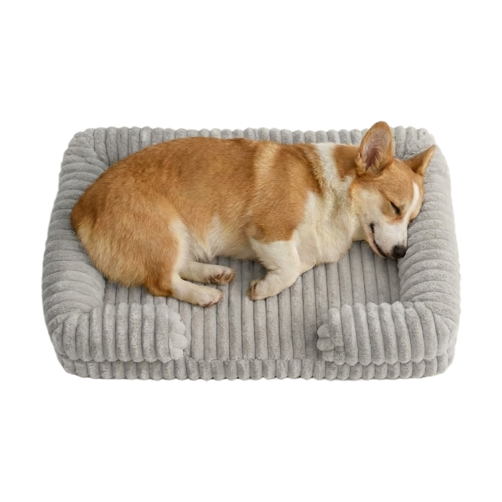Ultra-Soft Calming Pet Sofa Bed – Warm Winter Plush with Removable Washable Cover (Orthopedic Bolster Support)